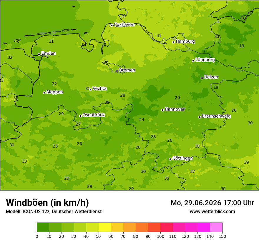 Maximale Windböen
