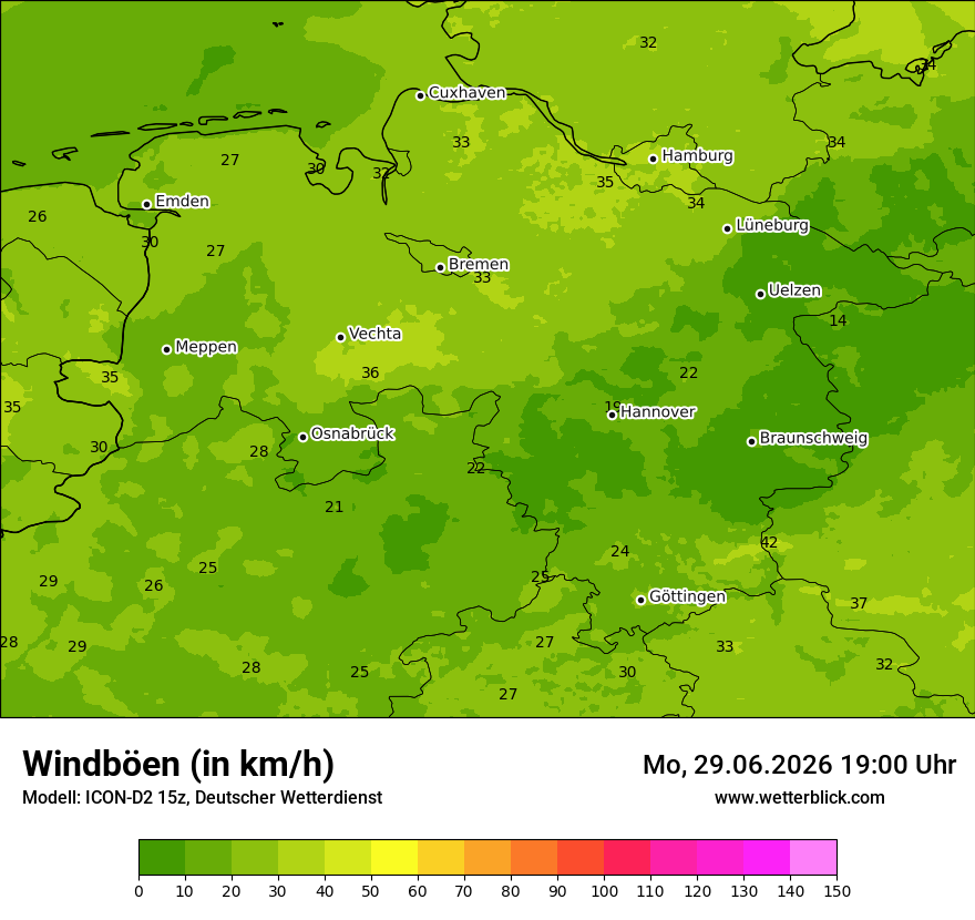 Maximale Windböen