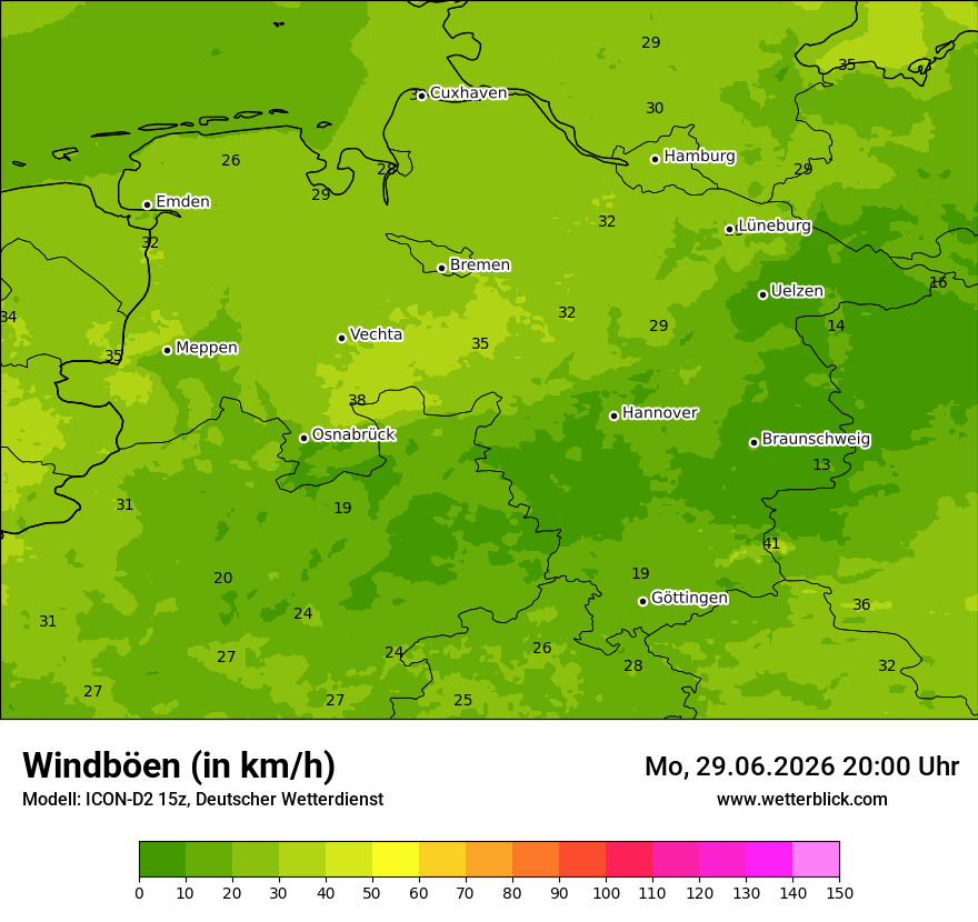 Maximale Windböen