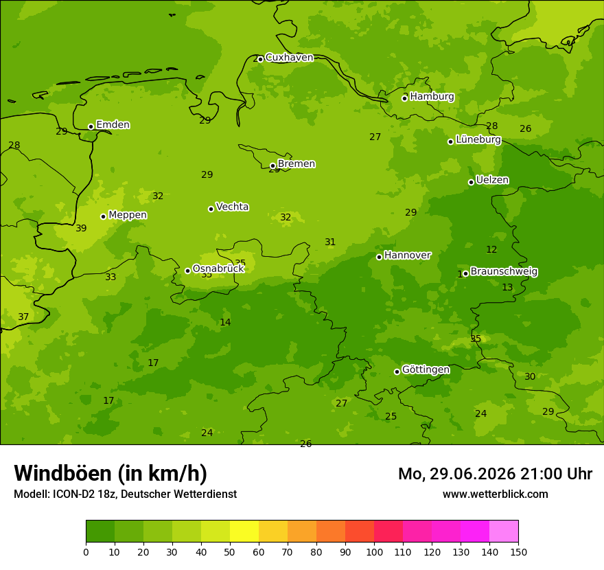 Maximale Windböen