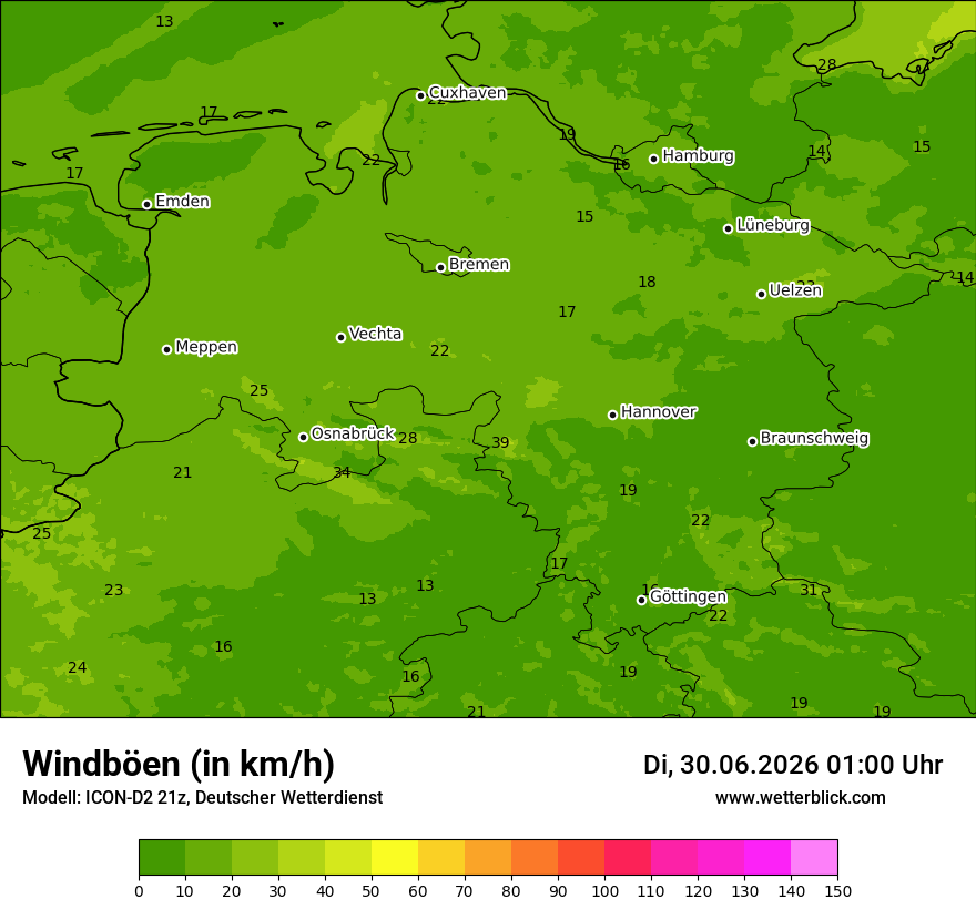 Maximale Windböen