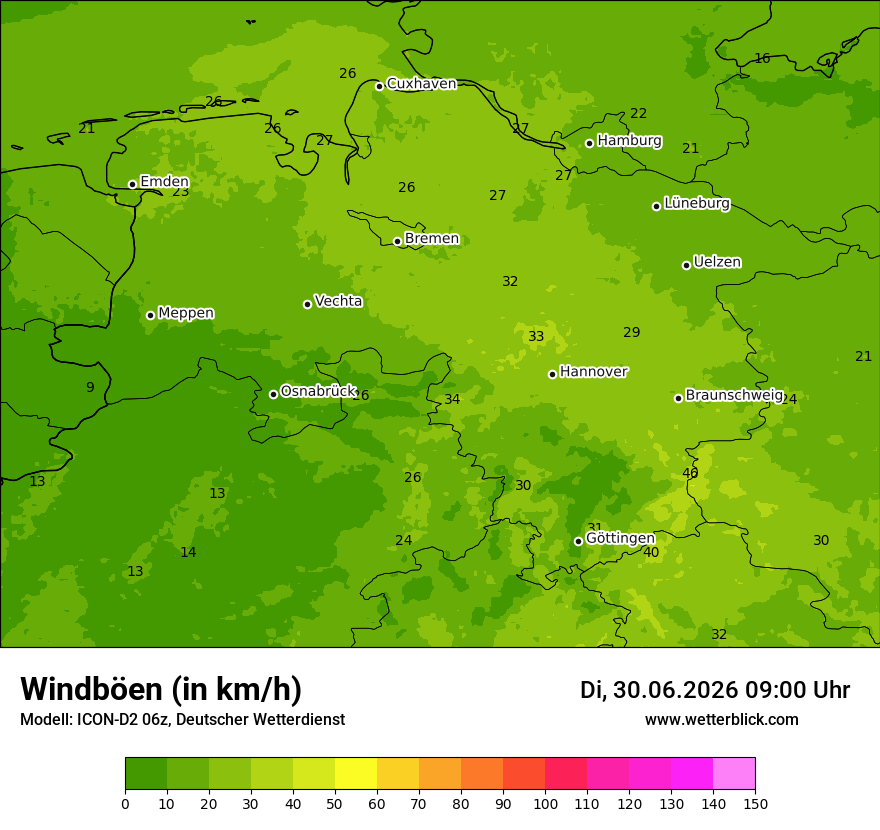 Maximale Windböen