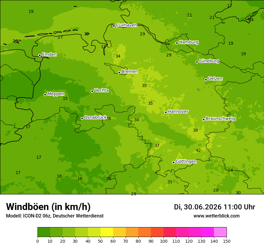 Maximale Windböen