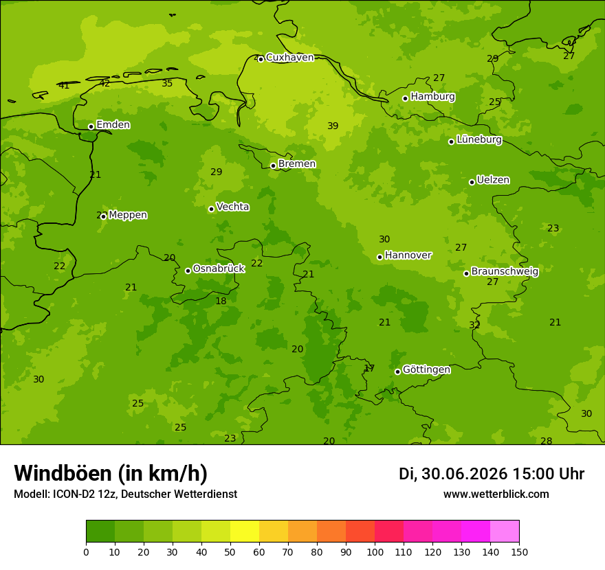 Maximale Windböen