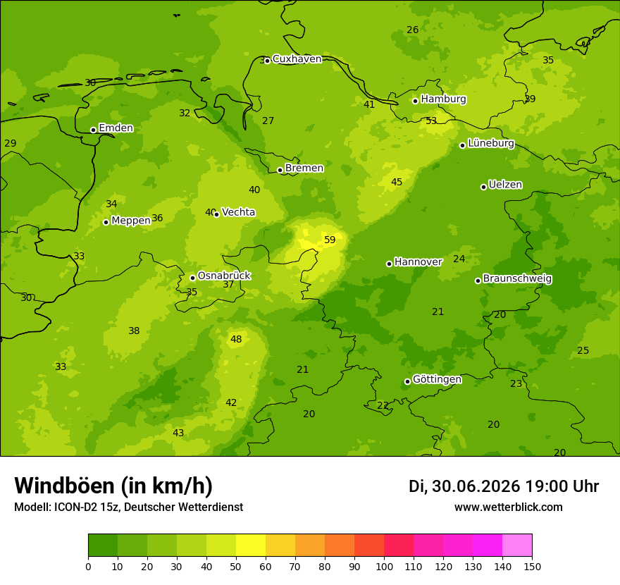 Maximale Windböen