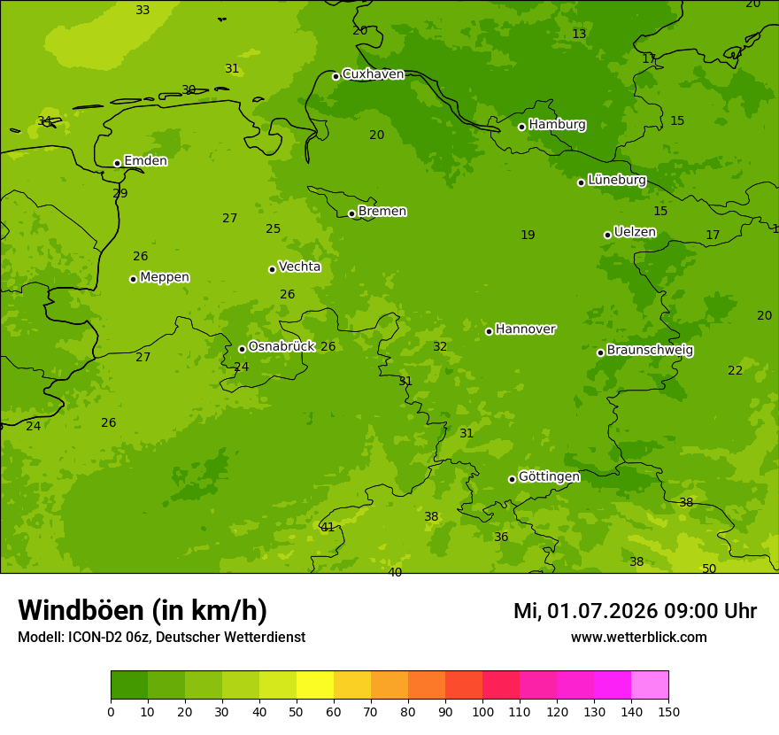 Maximale Windböen
