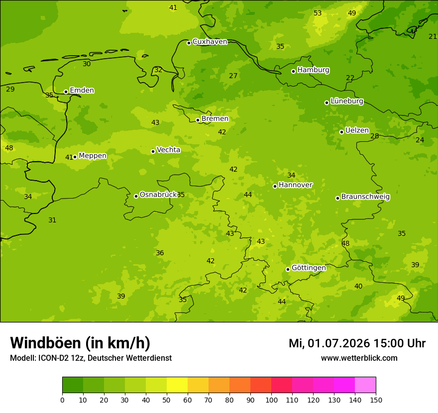 Maximale Windböen