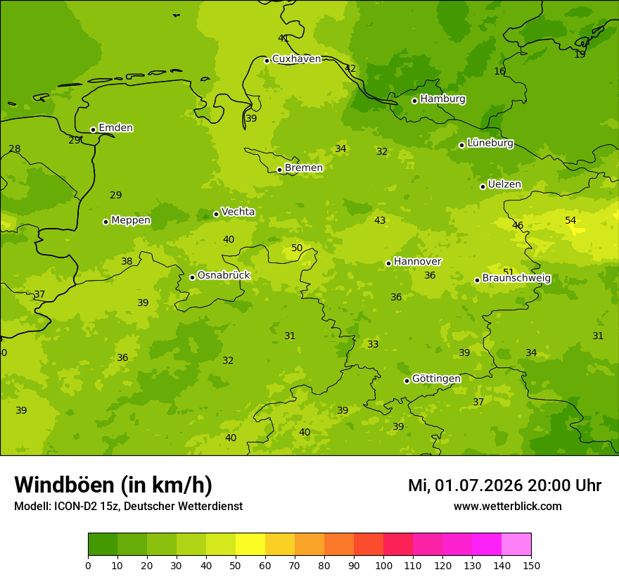 Maximale Windböen