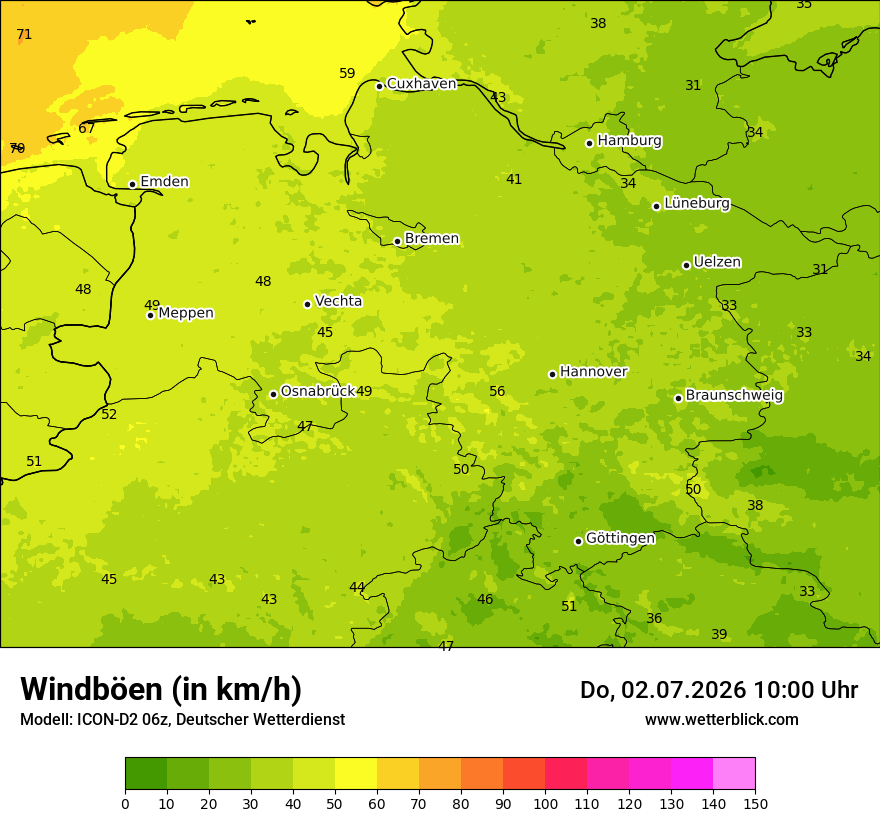 Maximale Windböen