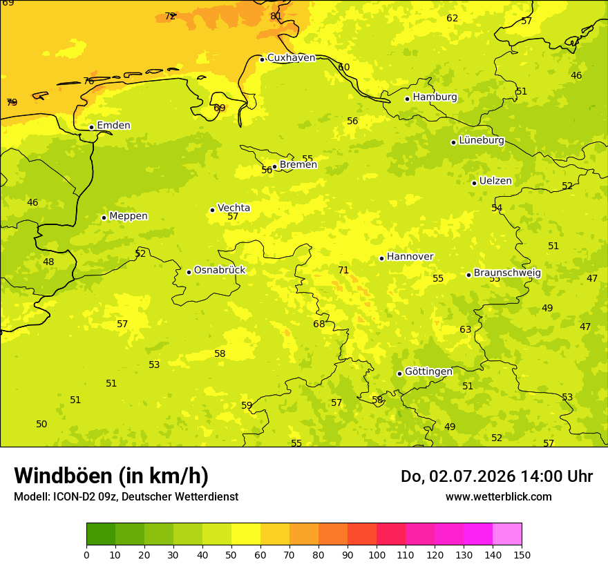 Maximale Windböen