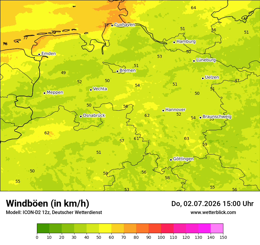Maximale Windböen