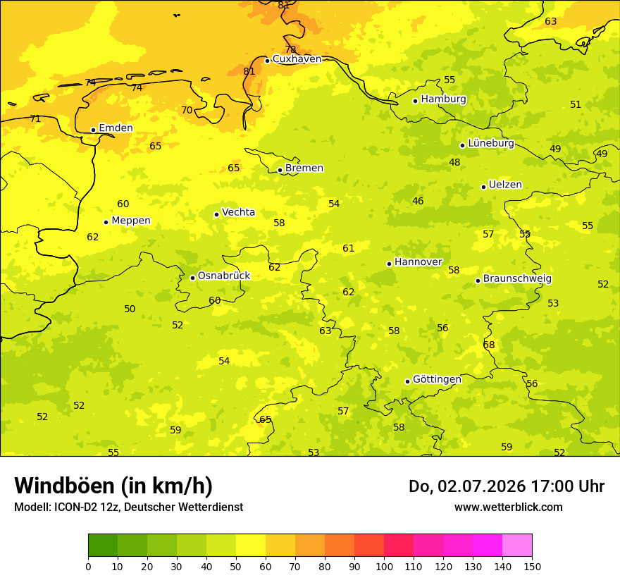 Maximale Windböen