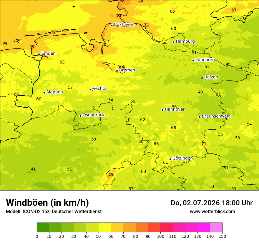 Maximale Windböen