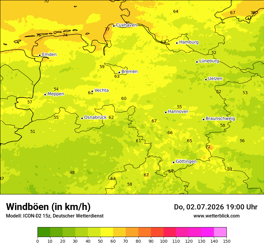 Maximale Windböen