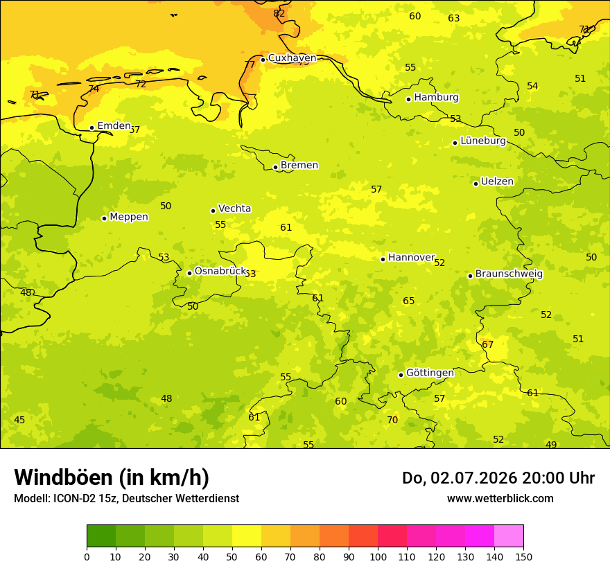 Maximale Windböen