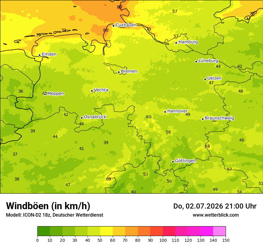 Maximale Windböen