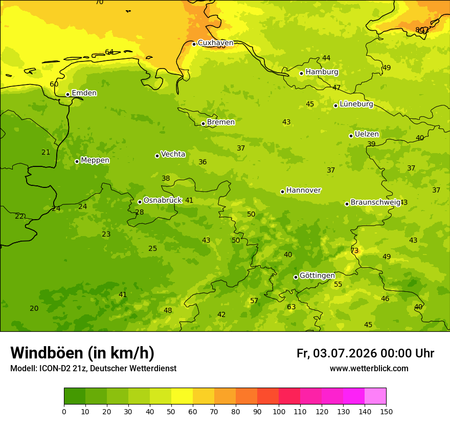 Maximale Windböen