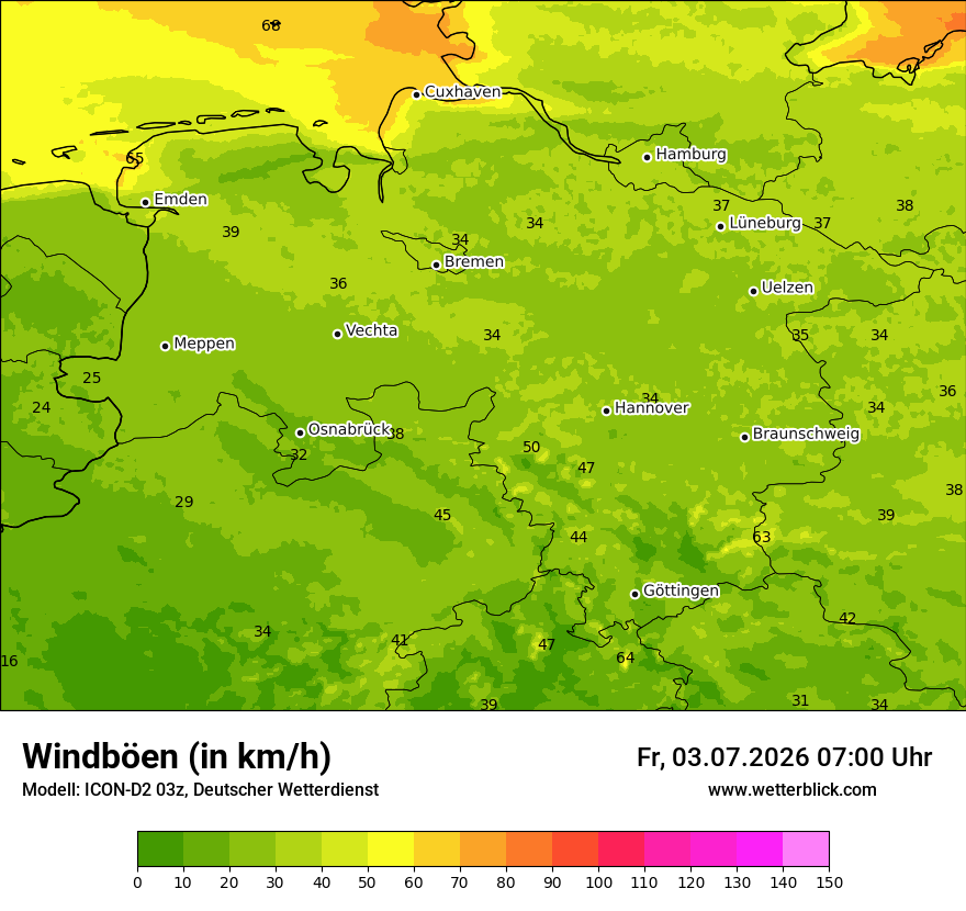 Maximale Windböen