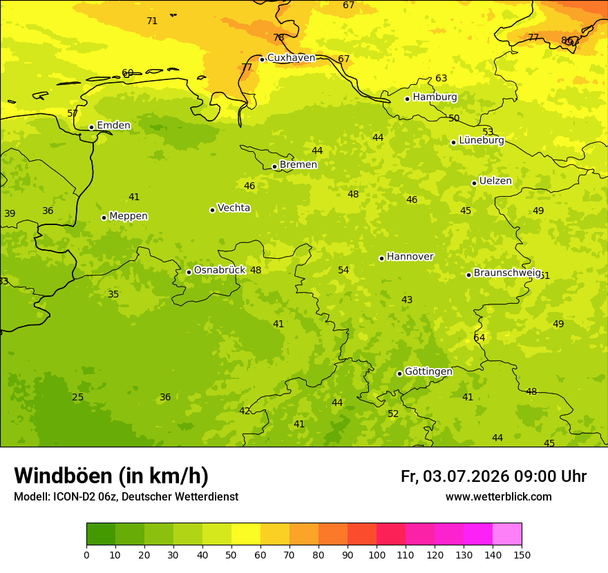 Maximale Windböen