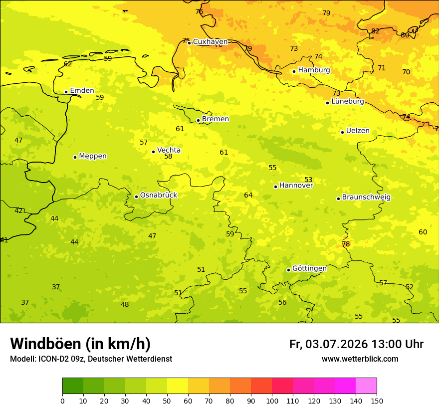 Maximale Windböen