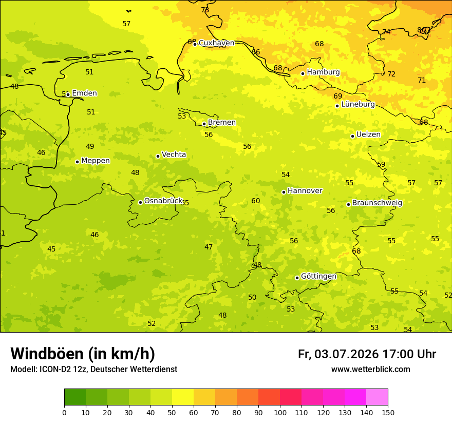 Maximale Windböen
