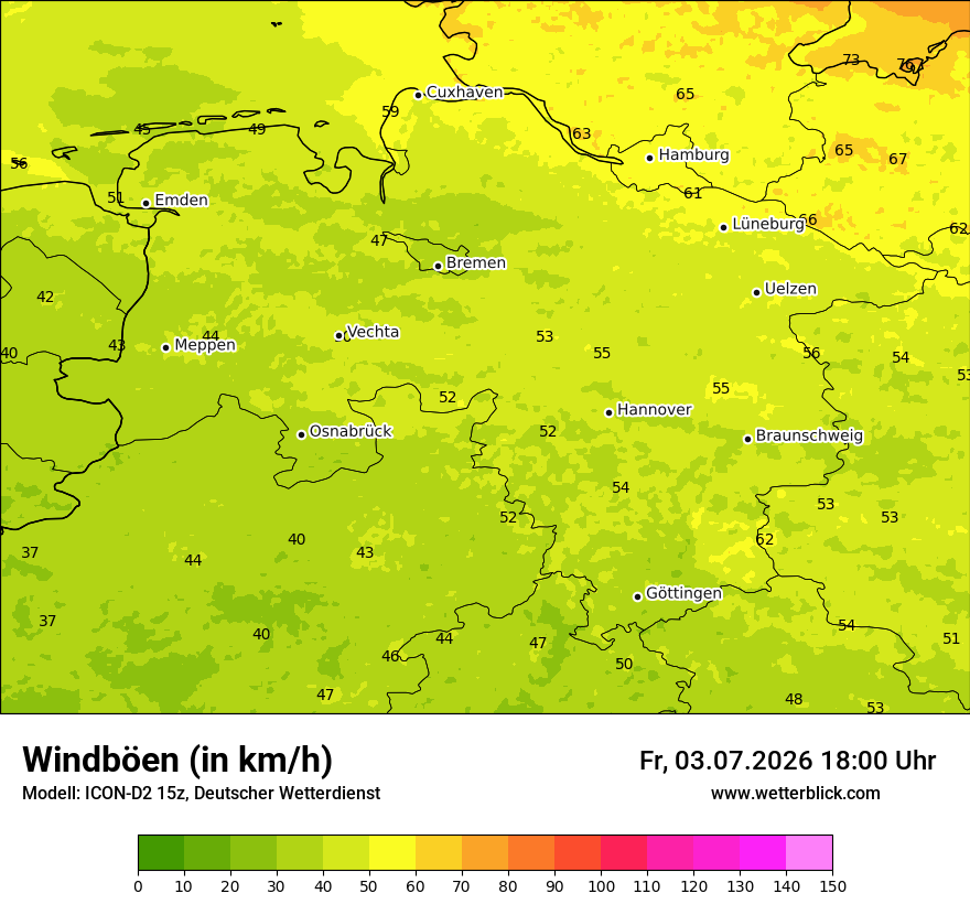 Maximale Windböen