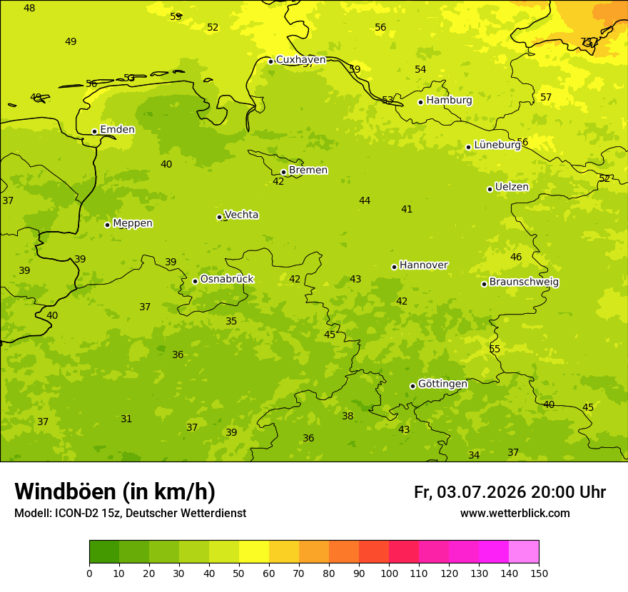 Maximale Windböen