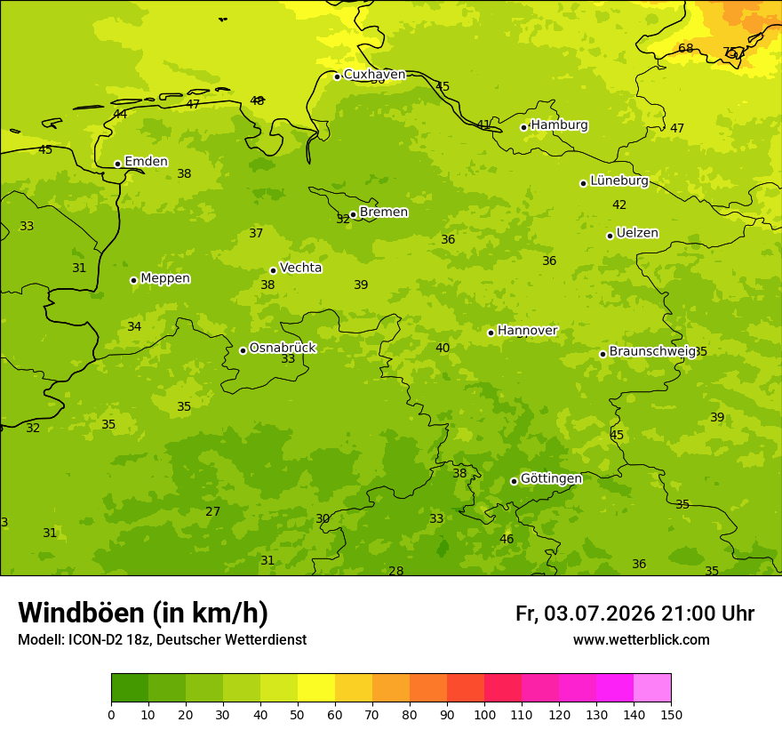 Maximale Windböen