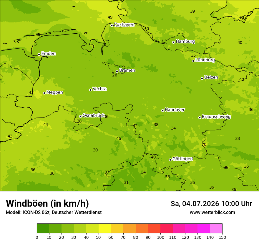 Maximale Windböen