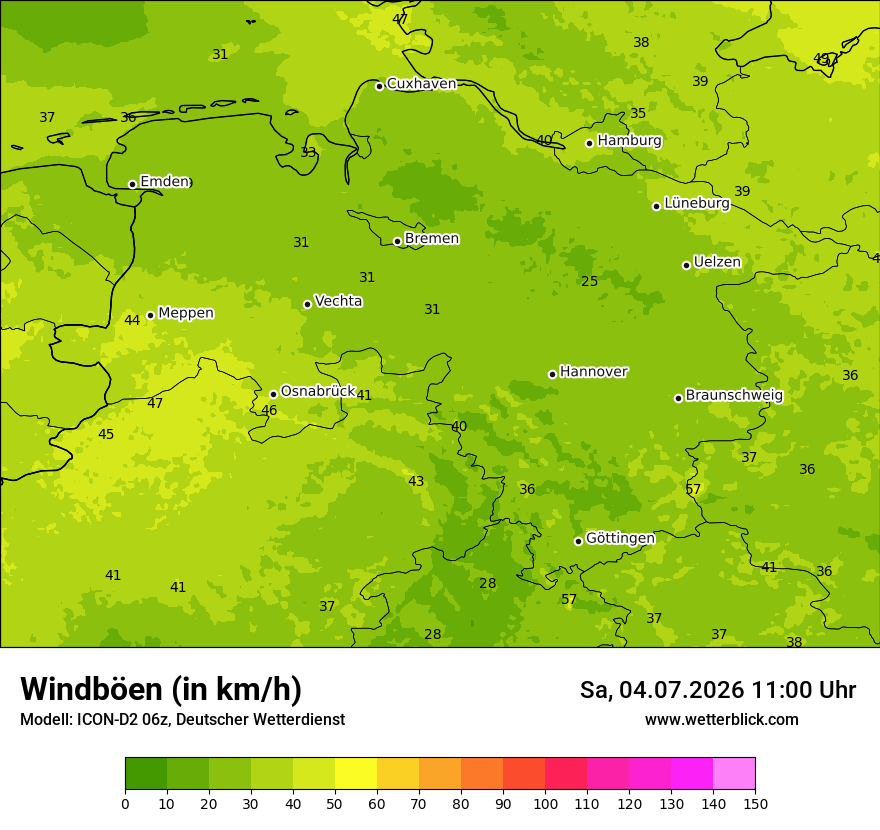 Maximale Windböen