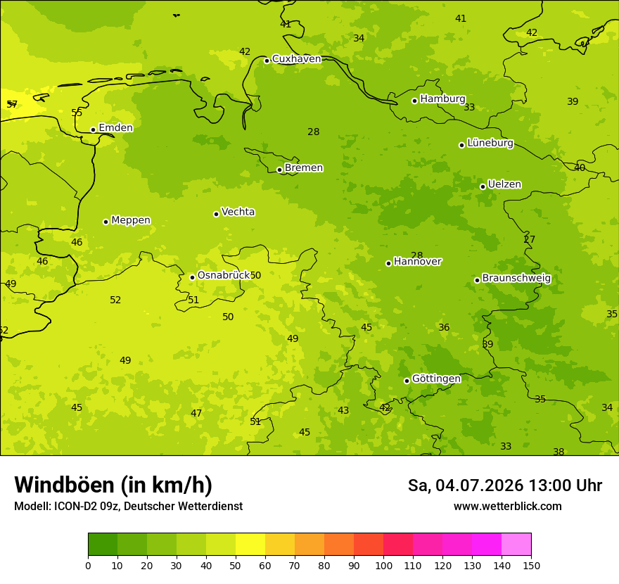 Maximale Windböen