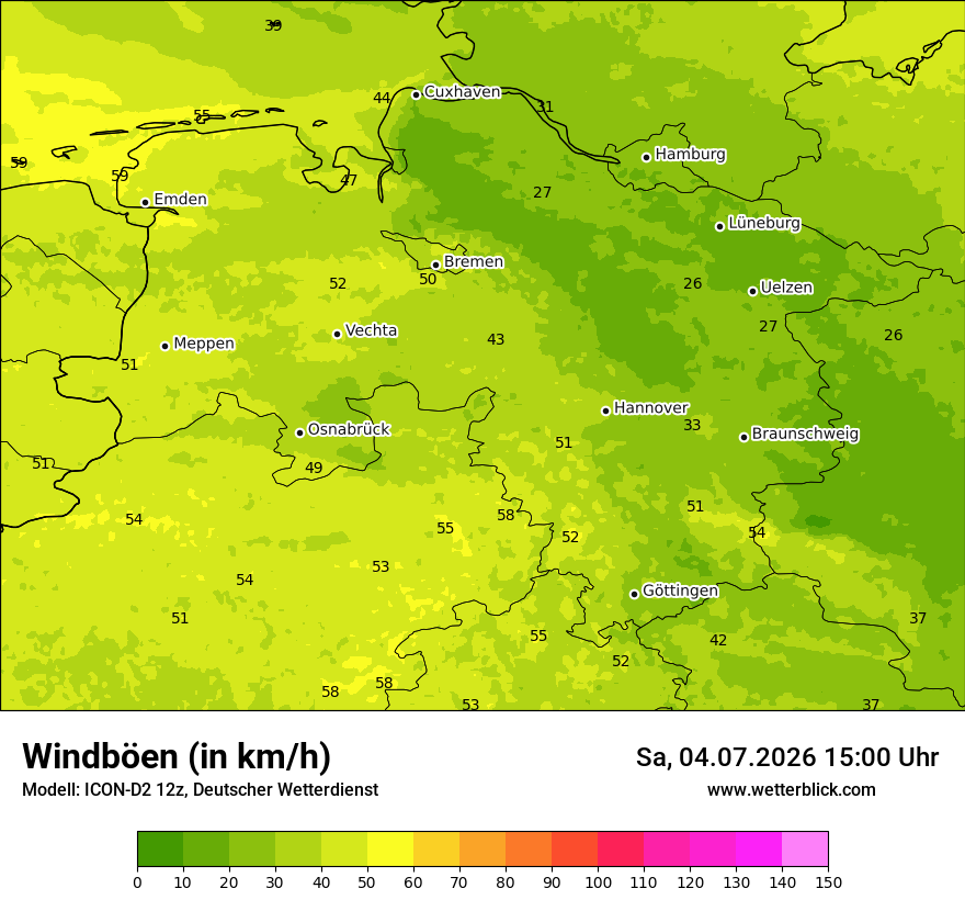 Maximale Windböen