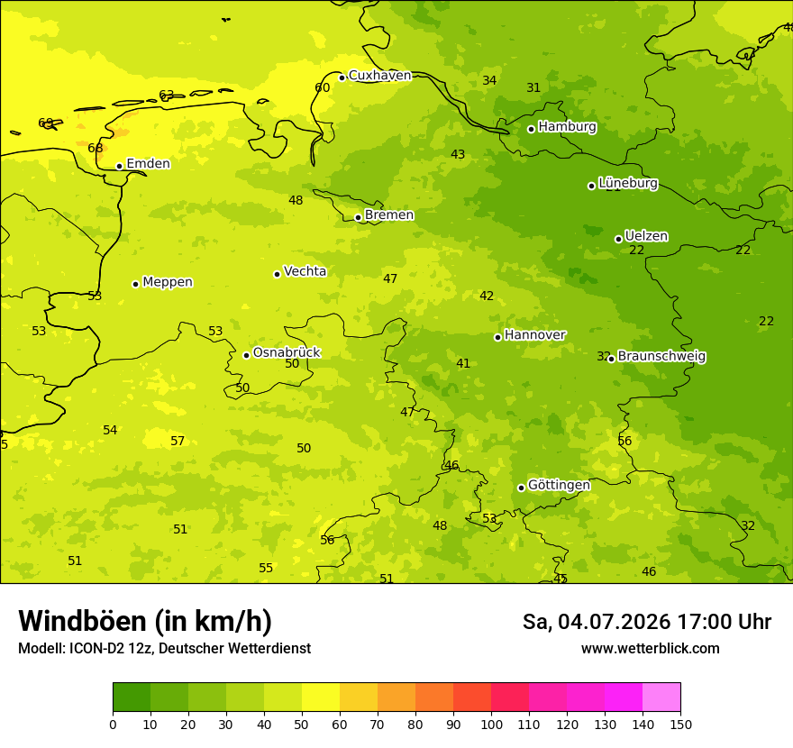 Maximale Windböen