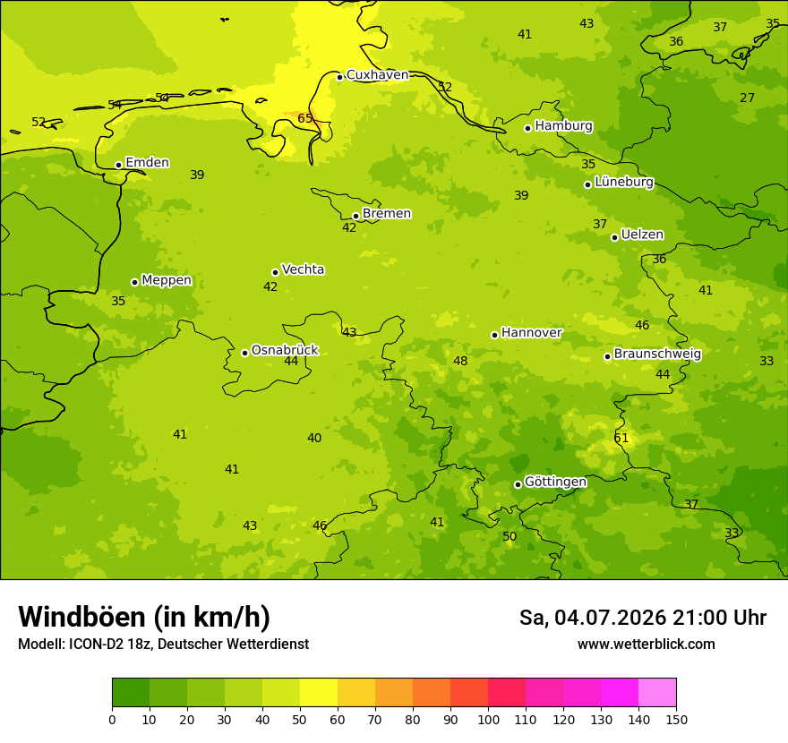 Maximale Windböen