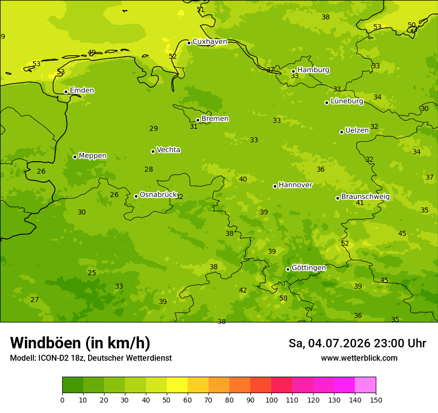 Maximale Windböen