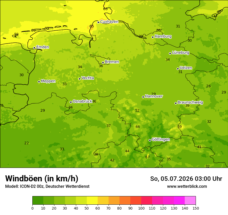 Maximale Windböen
