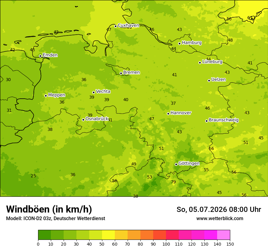 Maximale Windböen