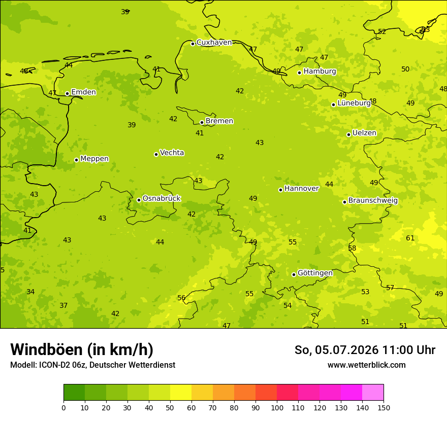 Maximale Windböen