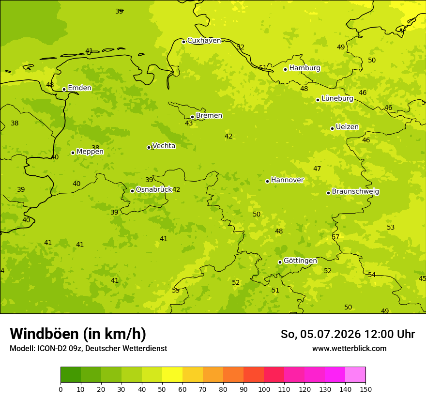 Maximale Windböen