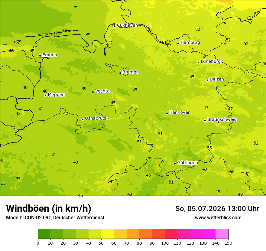 Maximale Windböen