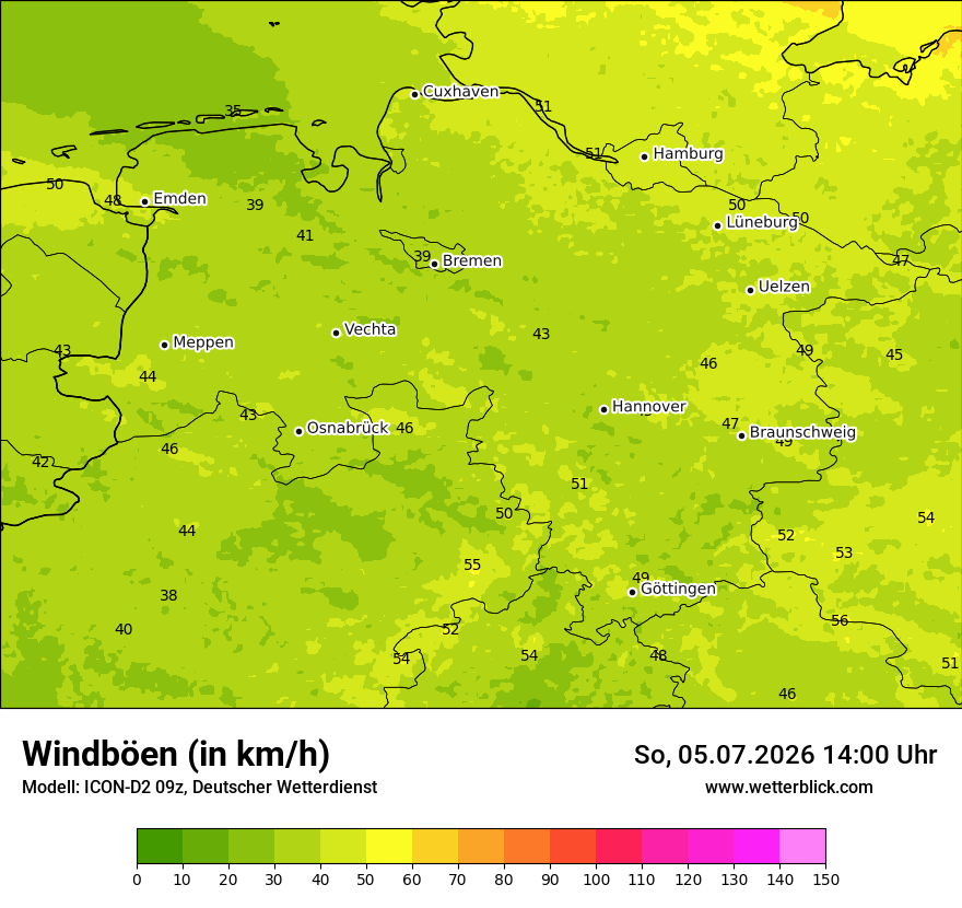 Maximale Windböen