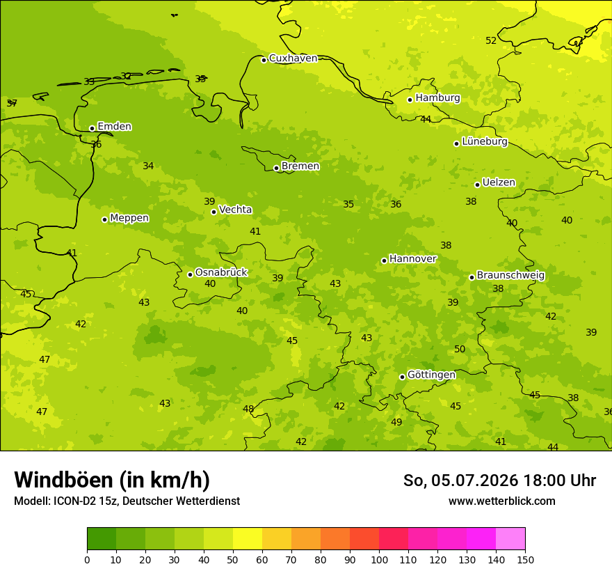Maximale Windböen