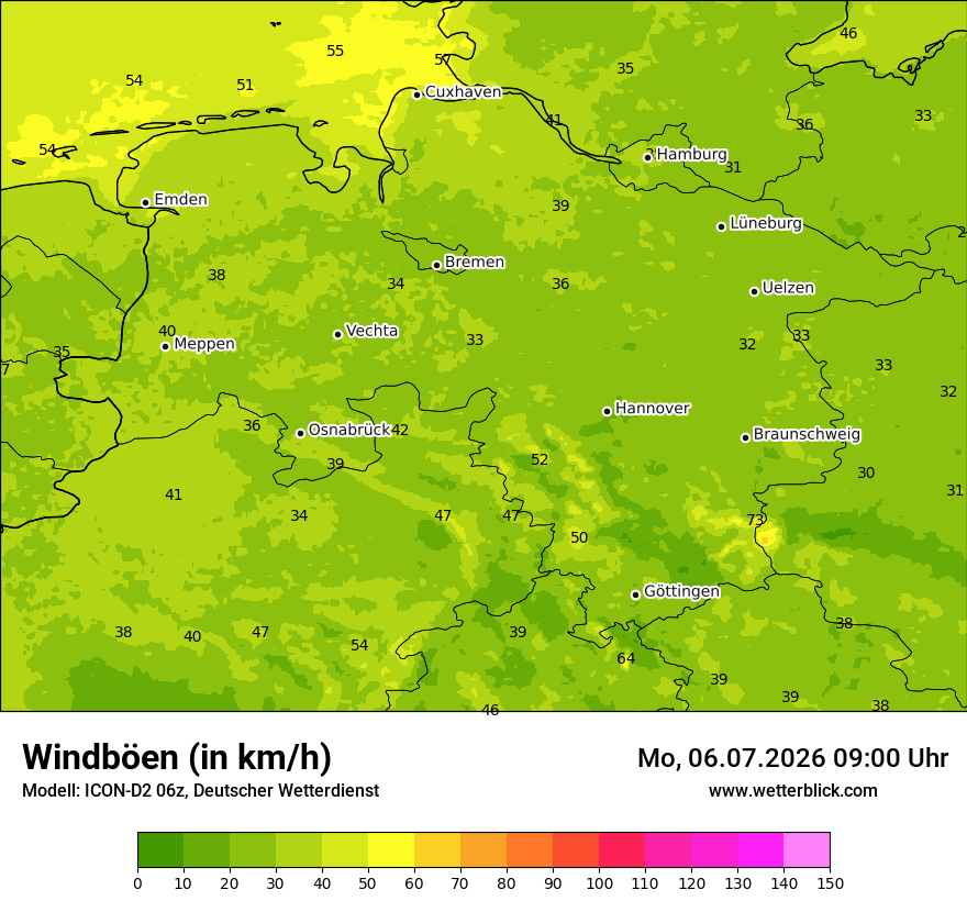 Maximale Windböen