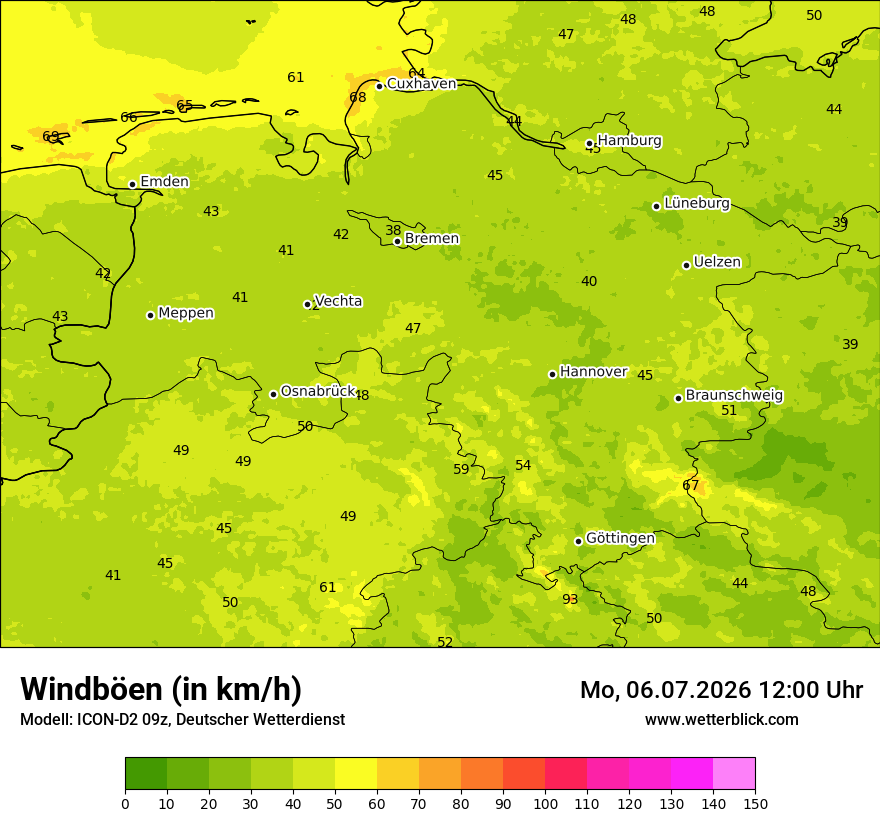 Maximale Windböen