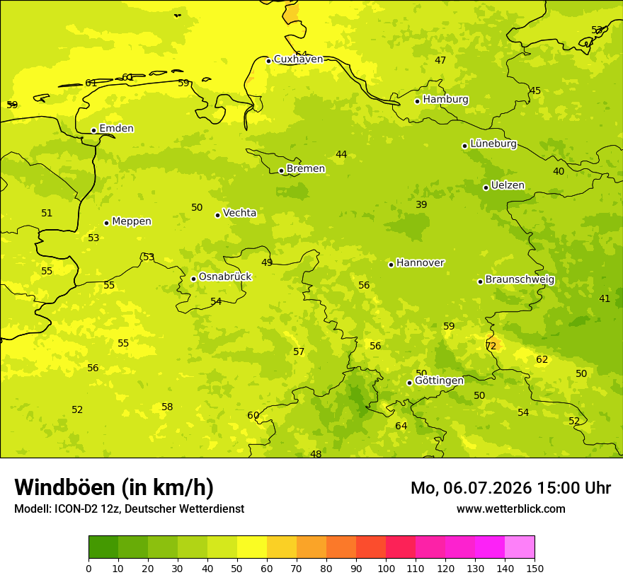 Maximale Windböen