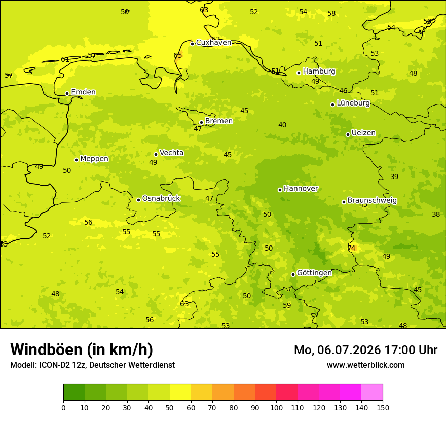 Maximale Windböen
