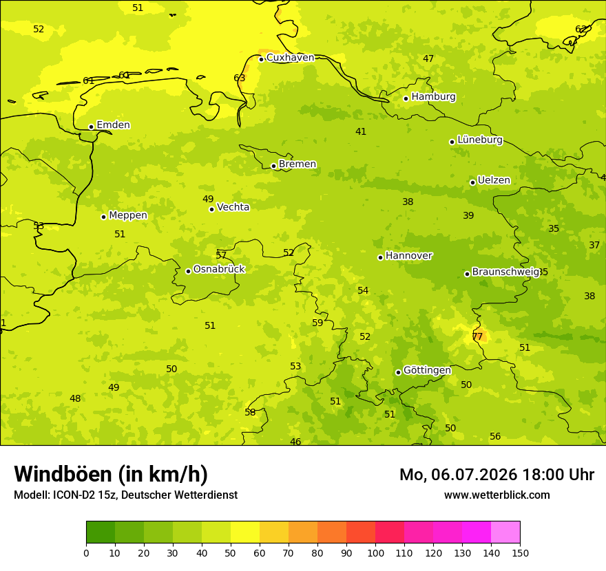 Maximale Windböen