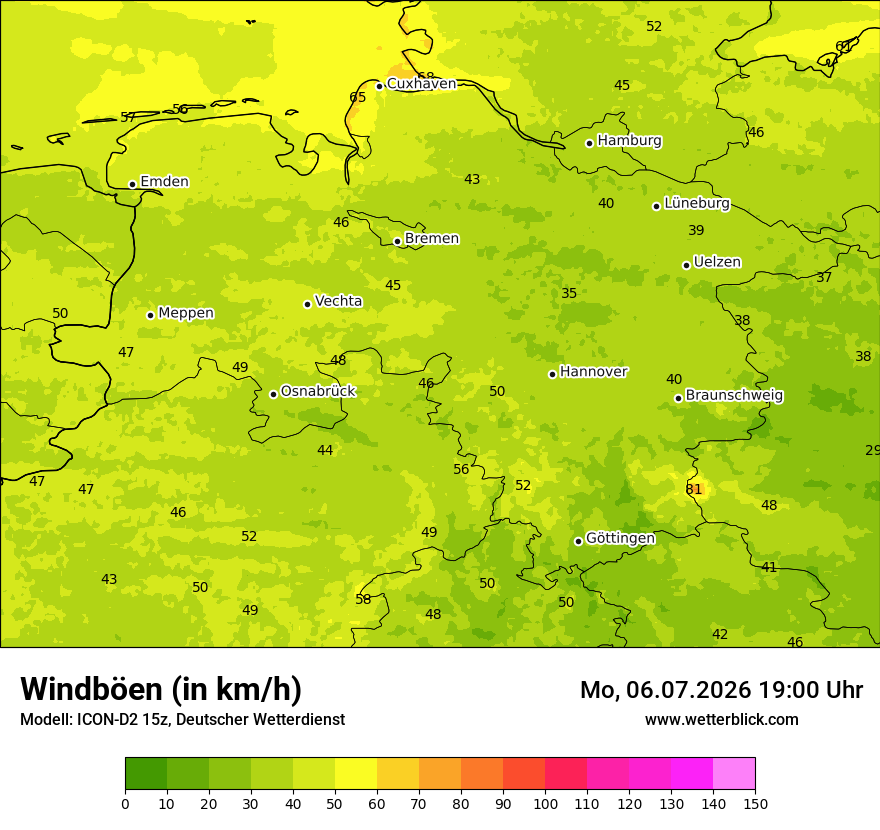 Maximale Windböen
