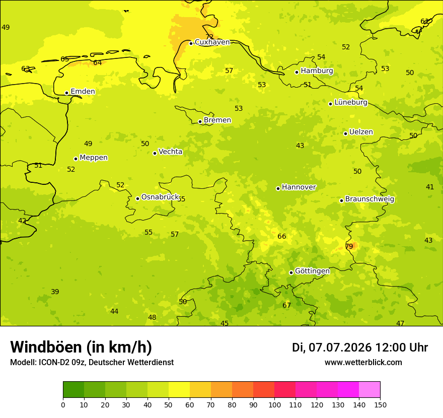 Maximale Windböen