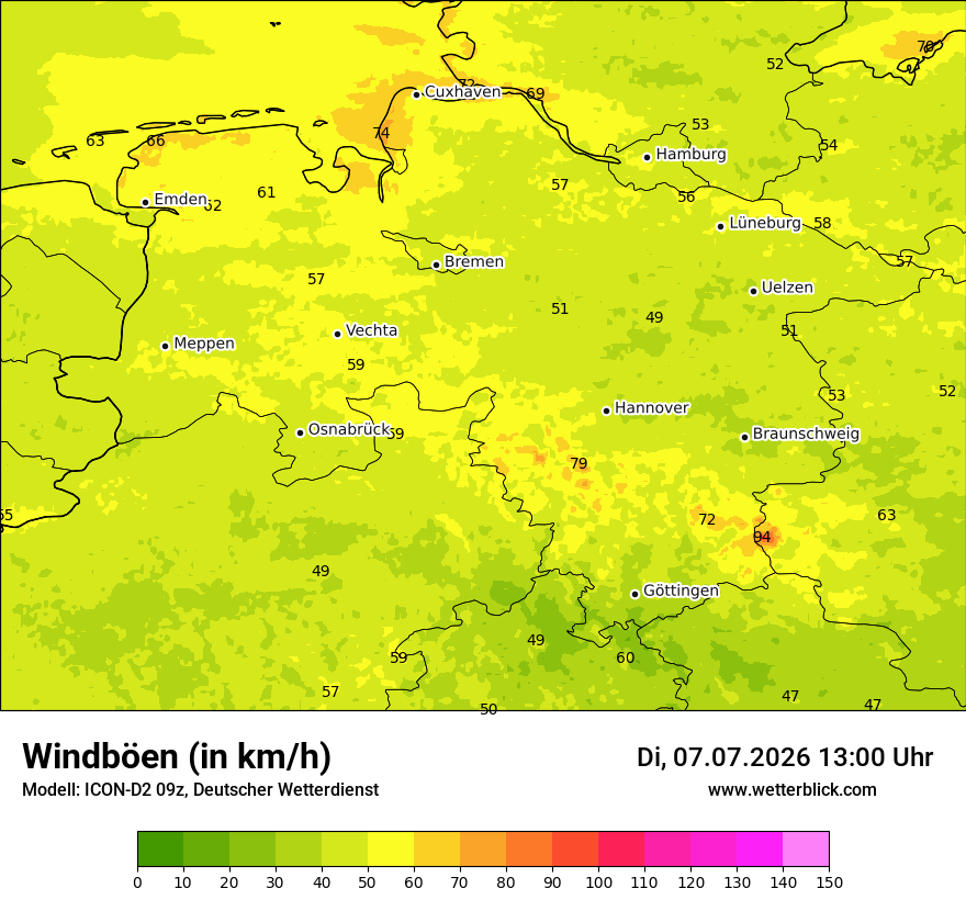 Maximale Windböen